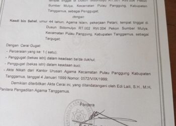 Kasdi Merasa Kecewa Dengan Keputusan Pengadilan Agama Tanggamus Lampung