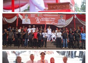 Pengurus DPC GWI Pesawaran Ikut Upacara Peringatan HUT RI Ke-79,Di Lapangan Upacara Pemkab Pesawaran. 