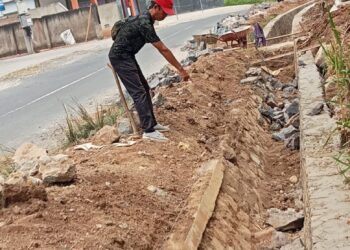 GWI Pesawaran Soroti Pengerjaan Proyek Talud Jalan Provinsi Di Sidodadi Kecamatan Teluk Pandan,Diduga Proyek Siluman.