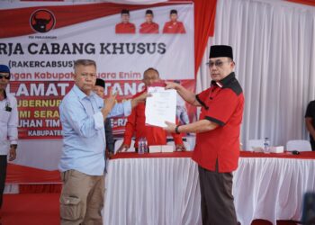pengukuhan Relawan E-RA Baru kabupaten muara Enim di Graha merah putih