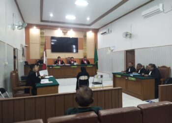 *Sidang kasus tambang batu Hitam “bintang Ara” Tanggapan eksepsi kuasa hukum Lisa Cahya Fitriani, berlangsung di pengadilan negeri tanjung*