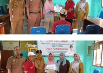 Pemdes Tambangan Kecamatan Padang Cermin Salurkan BLT-DD Tahap 1 Tahun 2025 