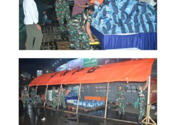 Korps Marinir: Brigif 4 Mar/BS Bersama Pemprov Lampung Dirikan Posko Penggalangan Pengumpulan Bantuan Kemanusian Korban Bencana Myanmar