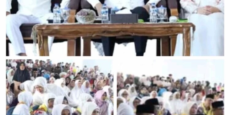 BUPATI ABUSAMA, SH., LEPAS KEBERANGKATAN 100 JAMAAH CALON HAJI ASAL KABUPATEN OKU SELATAN