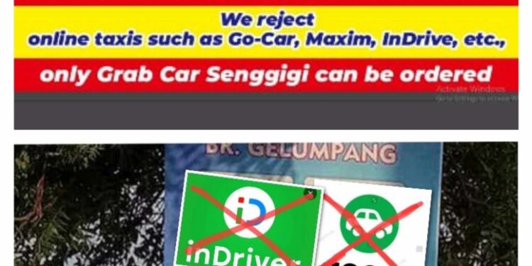 Selain Dari Grab-Car Senggigi , Transportasi Online Lain Di Tolak Masuk Kawasan Wisata Senggi