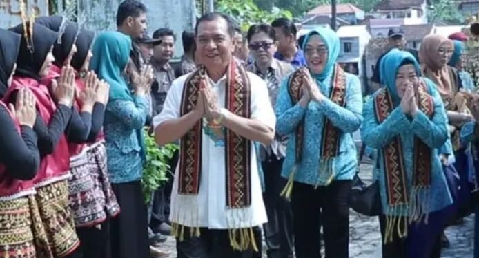 Wabup OKU Selatan Sambut TP PKK Sumsel Dalam Penilaian IVA Test Di muara dua 