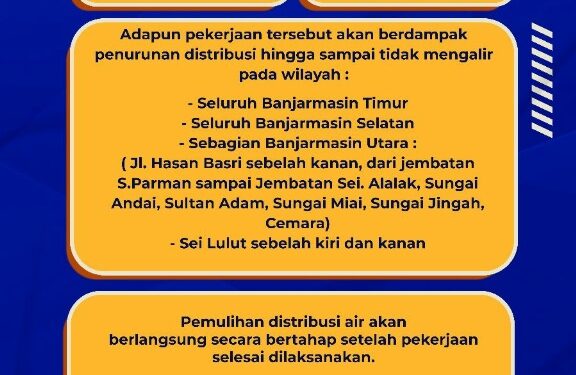 Air Mati Di Banjarmasin Selatan dan Sebagian Banjarmasin Utara 