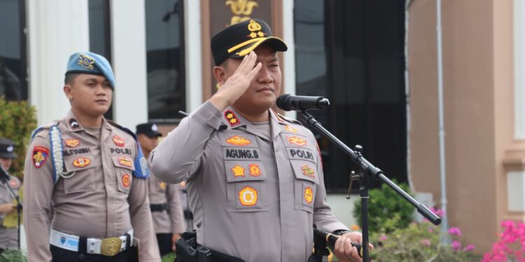 Apel Kesiapsiagaan dan Simulasi Tanggap Darurat Bencana Hidrometeorologi Digelar di Polres Tanjab Barat