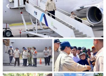 Presiden Prabowo Tinjau Infrastruktur dan Pengungsi Banjir Bandang di Tapsel