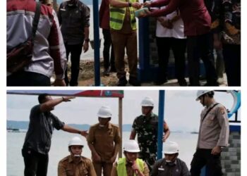 Wabup Pesawaran Lakukan Ground Breaking Pembangunan Kampung Nelayan Merah Putih di Desa Durian