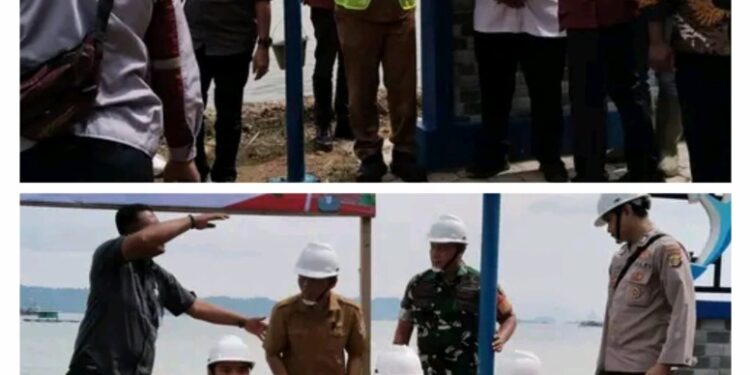 Wabup Pesawaran Lakukan Ground Breaking Pembangunan Kampung Nelayan Merah Putih di Desa Durian