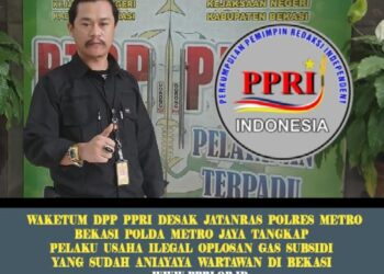 PPRI DESAK “PENYIDIK JATANRAS  POLRES METRO BEKASI SEGERA TANGKAP PELAKU PENGANIAYAAN DAN PENGEROYOKAN WARTAWAN 