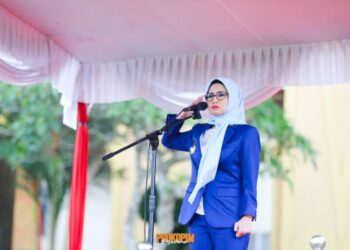 Nanda Indira Bastian Pimpin Upacara Harkitnas di Tengah Hujan, Semangat Nasionalisme Tetap Menyala