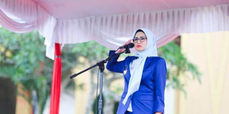 Nanda Indira Bastian Pimpin Upacara Harkitnas di Tengah Hujan, Semangat Nasionalisme Tetap Menyala