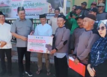 Bupati Oku Selatan Serahkan Sapi Banmas Presiden RI Seberat 1 Tons