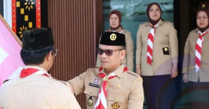 SEKDA OKU SELATAN LEPAS KONTINGEN PRAMUKA MENUJU JAMBORE DAERAH SUM-SEL 2026