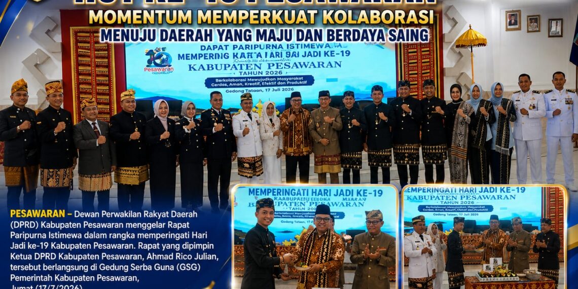 HUT Ke-19 Pesawaran, DPRD Gelar Rapat Paripurna Istimewa Perkuat Sinergi Membangun Daerah
