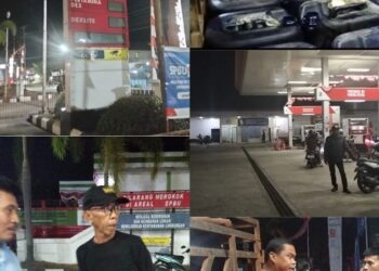 SAAT BBM KRITIS DIBALIK PAGAR TERTUTUP ” DUGAAN PENYIMPANGAN BBM KE 20 JERIGEN DI SPBU 64.735.04 KAPUAS”TANPA DOKUMEN
