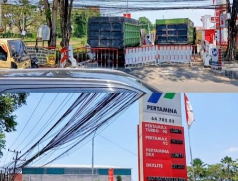 Diduga “Main” Saat Jumatan, SPBU 64.702.02 Banjarmasin Blokir masuk SPBU Demi Isi Truk Yang di duga Pelangsir Bio Solar