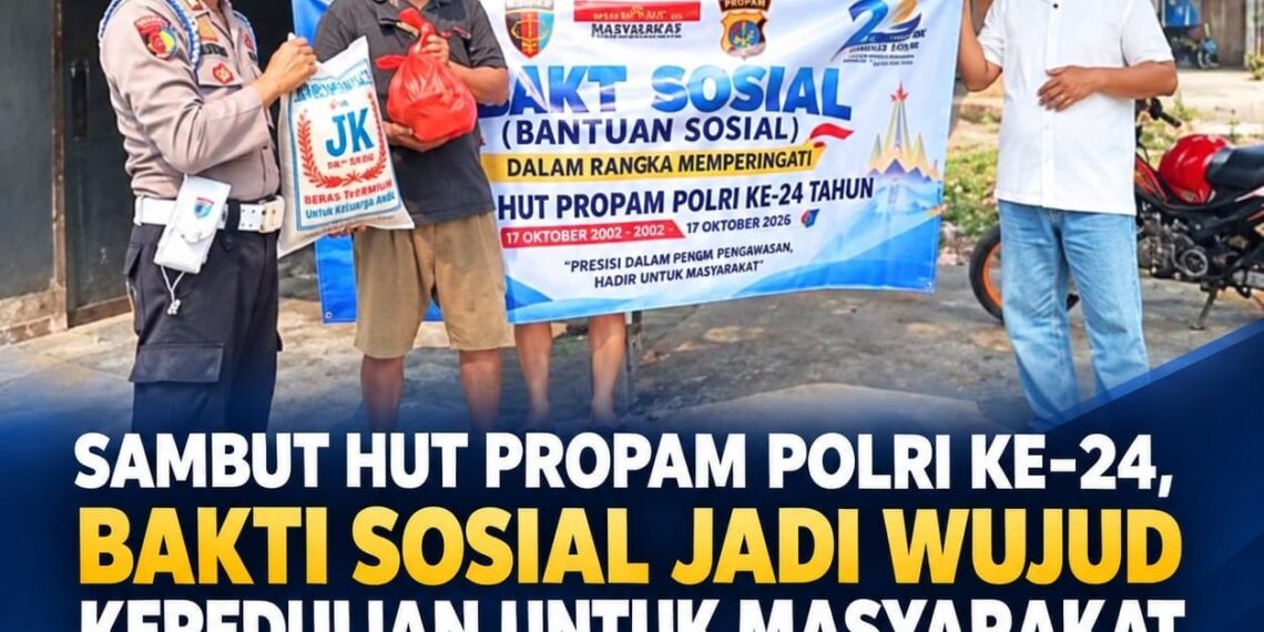 SAMBUT HUT PROPAM POLRI KE-24, BAKTI SOSIAL JADI WUJUD KEPEDULIAN UNTUK MASYARAKAT